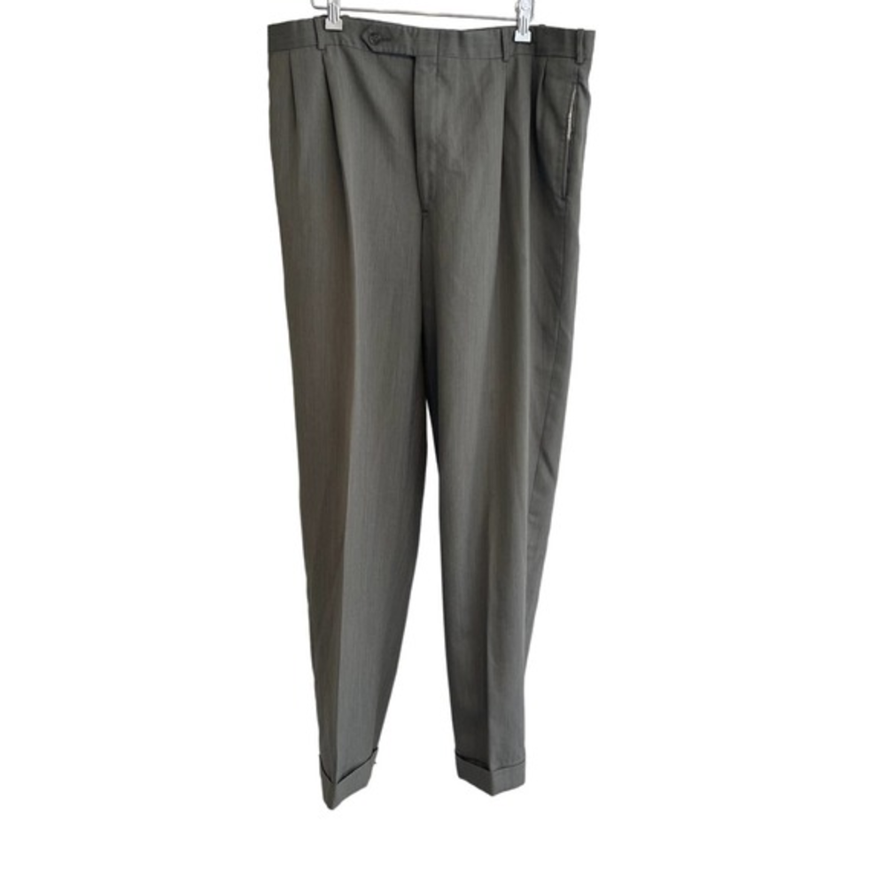The Men's Shop Vintage Grey Green w/ Blue Custom Dress Pants‎ 38x33